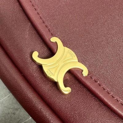 wholesale quality celine halfmoon bag 103737 wine red